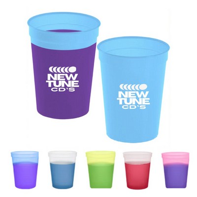 12 oz Color Changing Stadium Cup – Reusable Mood Plastic Promotional Drink Cup