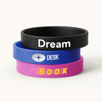 Debossed Custom Logo Color Wristband